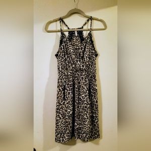 Xhilaration size Small animal print leopard & lace summer dress